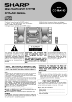 Sharp CD-BA150-Owners-Manual